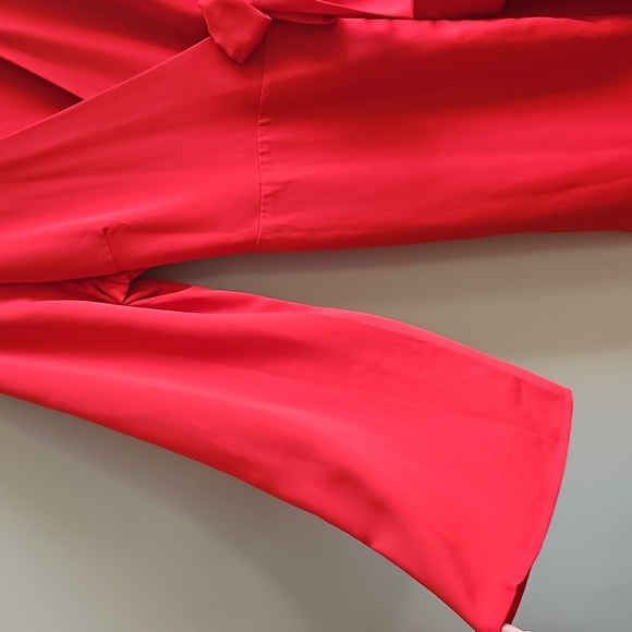 Fashion Union - Vibrant Red Wrap Dress - Size 12 - Picture 4 of 6